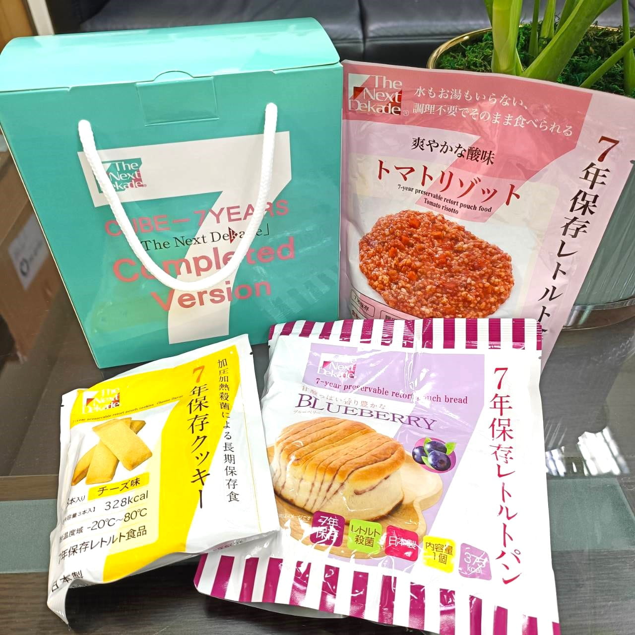 【喜康瑞】七年保存即食品箱日本製防災食品－麵包*1、餅乾*1、燉飯*1（防災居家必備1日份組合）