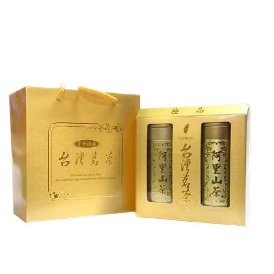 金色四兩阿里山茶葉禮盒(150gx2罐/盒)