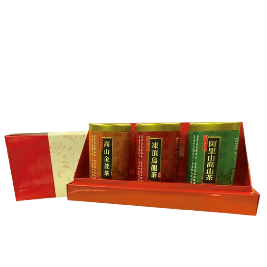 小茗冠禮盒(75gx3罐/盒)(高山茶+金萱茶+烏龍茶)