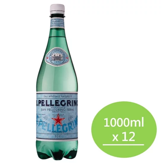 【S.Pellegrino】聖沛黎洛天然氣泡礦泉水(1000ml/瓶)x12瓶/箱