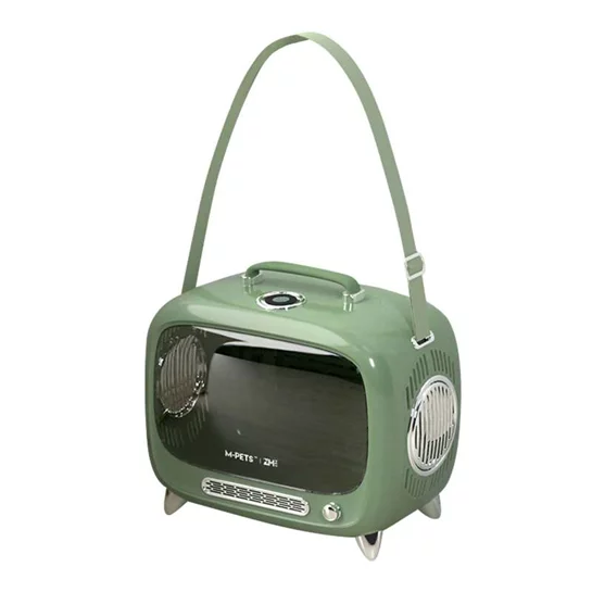 質感設計復古小電視寵物貓包車載肩背手提三用6kg以下(綠色/粉色/湖藍色)